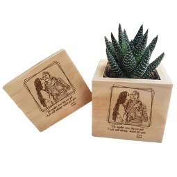 Engraved Planter Box Factory - JUNJI Personalized Photo Planter Box Gift for Mom