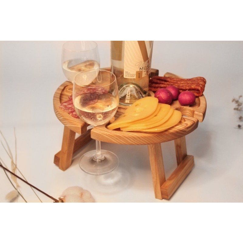 Picnic Table Supplier - JUNJI Portable Folding Outdoor Table with Stand Wood Holder