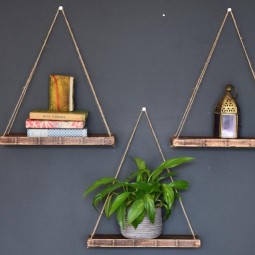 Rustic Wall Shelves Supplier - JUNJI Rustic Wooden Floating Wall Shelves Wall Mounted