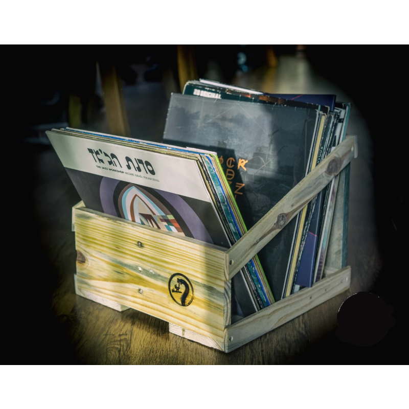 Record Storage Box Manufacturer - Handmade Rustic Box for 50 12 Inch Vinyl Records