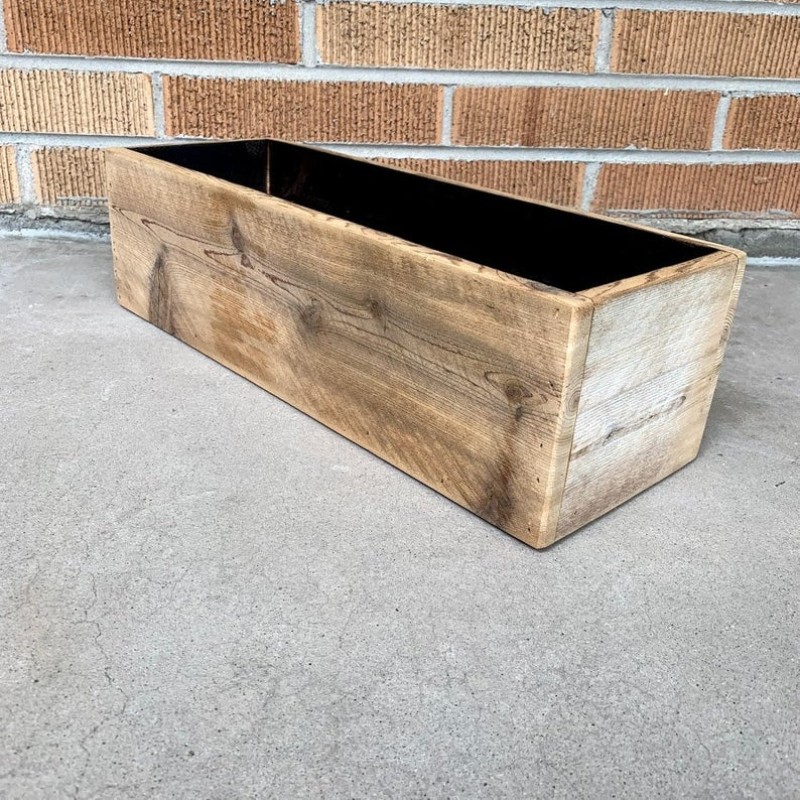 Wood Planter Boxes Supplier - JUNJI Set of 3 Handmade Powder Coated for Succulent Cactus