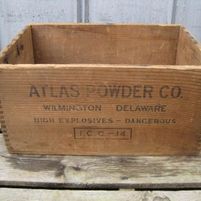 Dynamite Wood Box Supplier - Vintage Powder Co High Explosives Dynamite Wood Crate