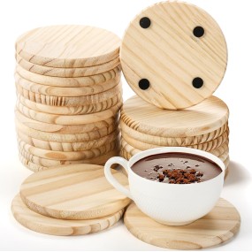 Unfinished Coasters Factory - JUNJI 24 PCS 4 Inch Thick Coasters 96 PCS Foam DIY