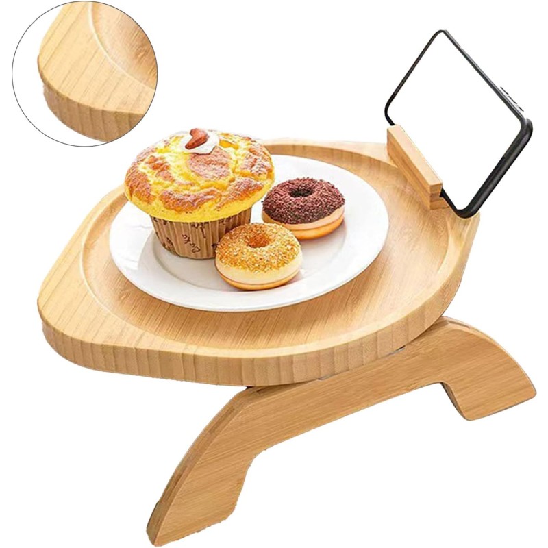 Bamboo Table Supplier - Modern Polished Bamboo Arm Clamp Table Single Tier Rectangle