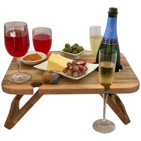 Portable Wine Table Manufacturer - Folding Picnic Table Outdoor Wooden Tray