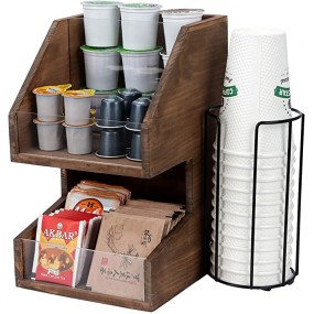 Coffee Organizer Factory - JUNJI Coffee Condiment Organizer Tea Bag Holder Pod Caddy
