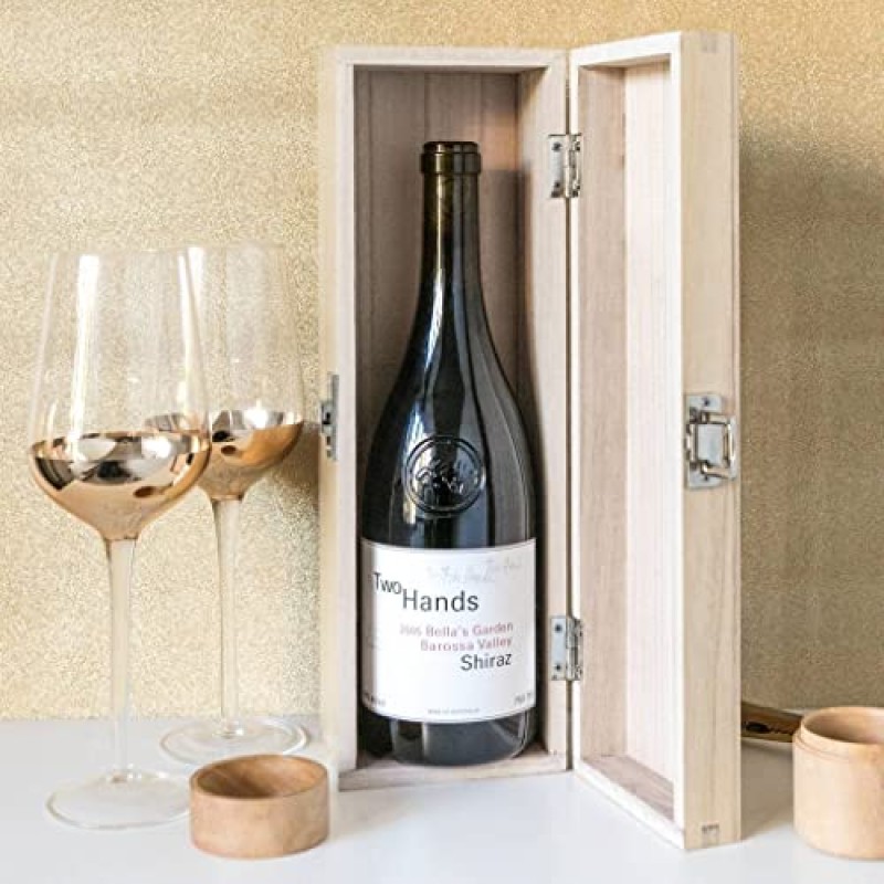 Wine Storage Box Supplier - JUNJI Wood Organizer Bottle Storage Box with Metal Lock Craft