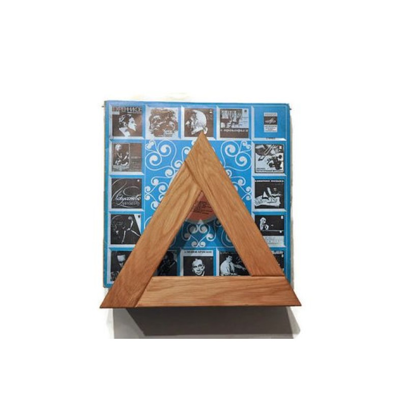 Vinyl Record Stand Factory - JUNJI Rustic Wooden LP Vinyl Record Wall Mounted Stand
