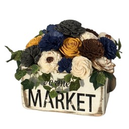 Vintage Planter Box Factory - JUNJI Handmade Farmhouse Style Wooden Flower Storage Herb