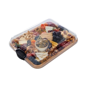 Bamboo Cutting Board Manufacturer - JUNJI 11x14 Inch Bamboo Board Clear Locking Lid Kitchen