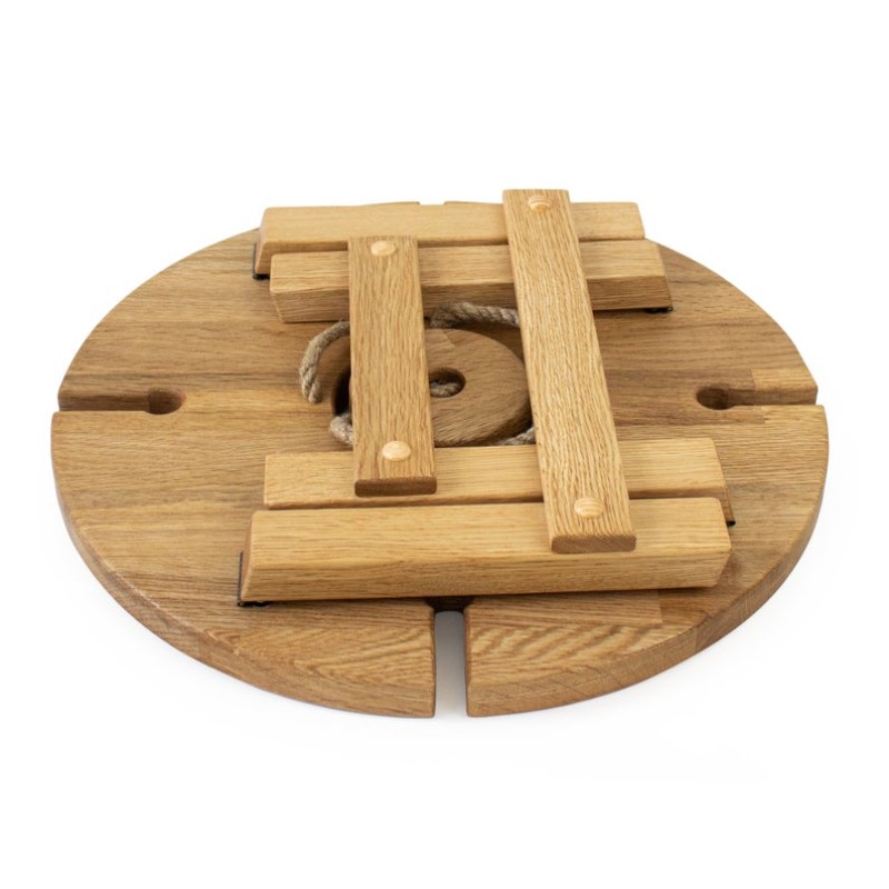 Portable Wine Table Manufacturer - Natural Pine Outdoor Folding Wine Cheese Tray with Legs
