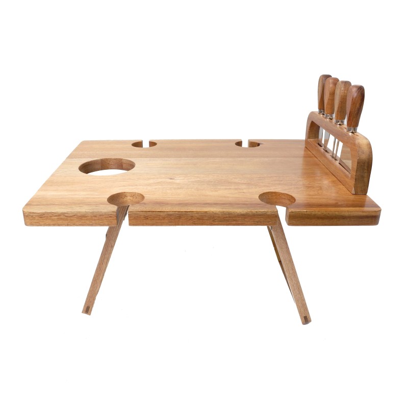 Portable Cutting Board Manufacturer - Wooden Table with Natural Bamboo Outdoor Folding Tray