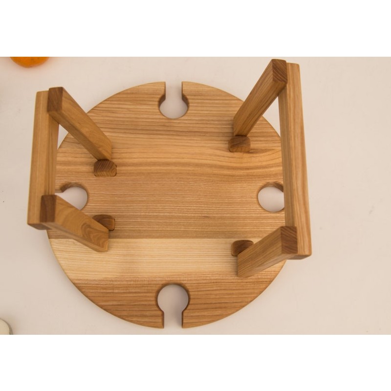 Picnic Table Supplier - JUNJI Portable Folding Outdoor Table with Stand Wood Holder