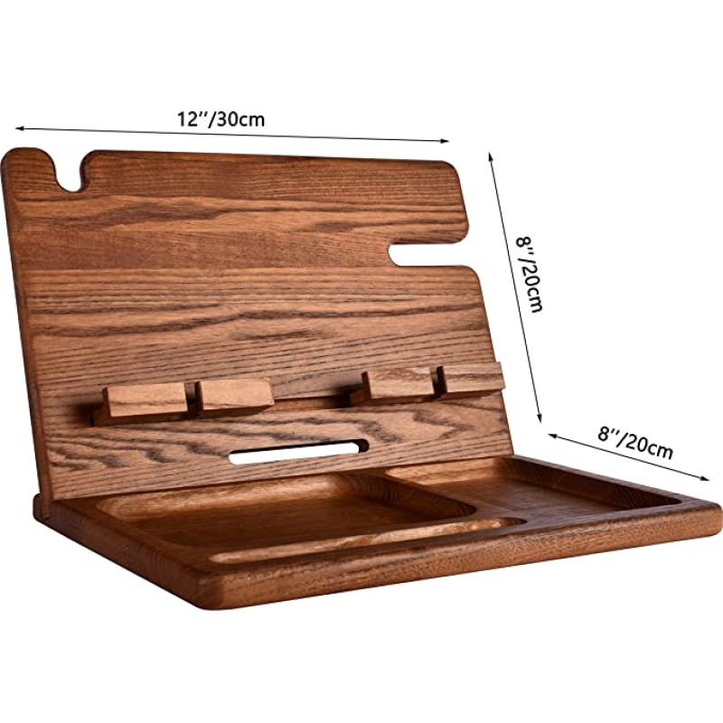 Phone iPad Stand Factory - Wood Cell Phone iPad Stand Watch Holder Charging Docking Station