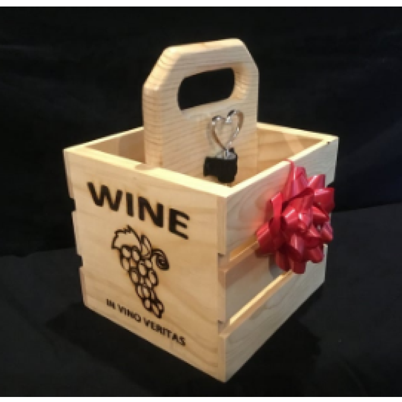 Wine Bottle Caddy Supplier - JUNJI Cheap Wooden Countryside Bottle Holder Bar Tool