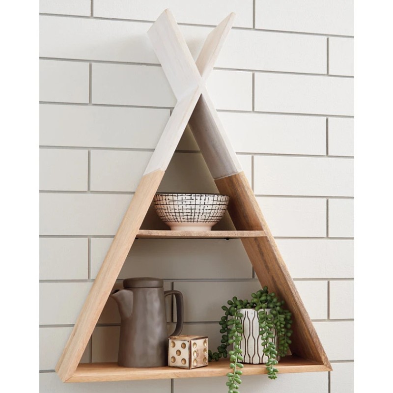 Triangle Shelf Factory - JUNJI Home Decor Nordic Wooden Triangle Shelf Wall Hanging