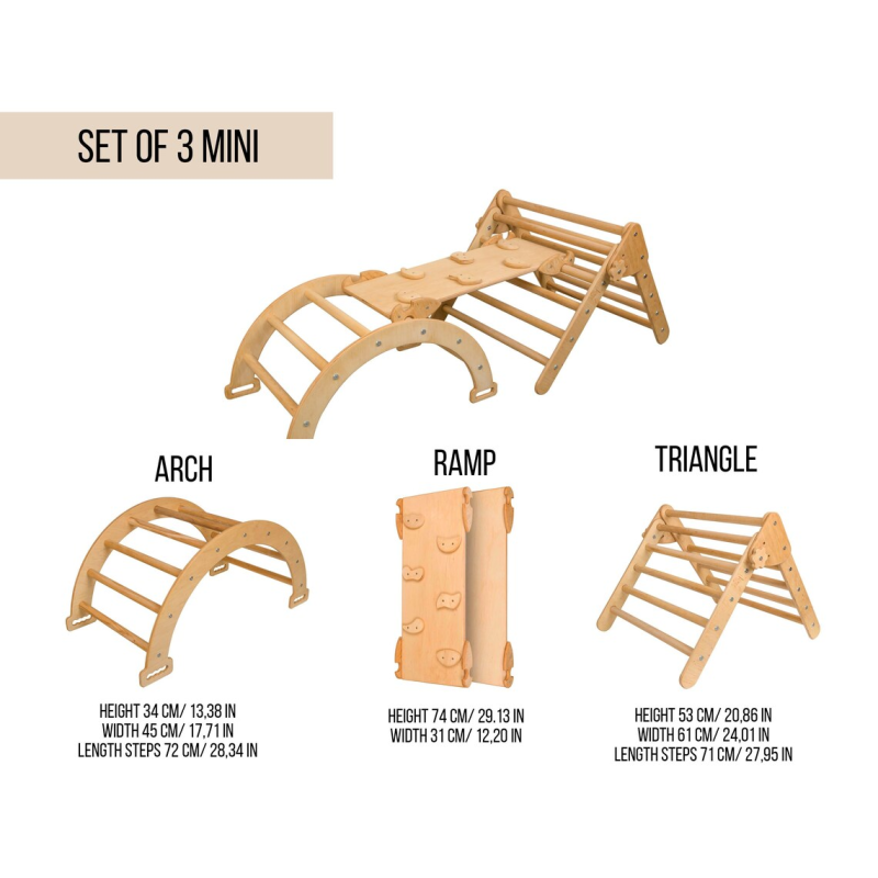 Climbing Triangle Factory - JUNJI Wooden Indoor Kids Climbing Triangle Toddler Frame