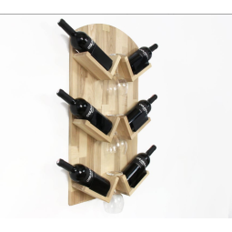 Wooden Wine Storage Supplier - JUNJI Rustic Wine Holder Wall Mounted Rack Lover Gift
