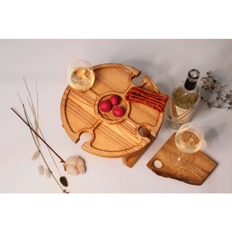 Picnic Table Supplier - JUNJI Portable Folding Outdoor Table with Stand Wood Holder