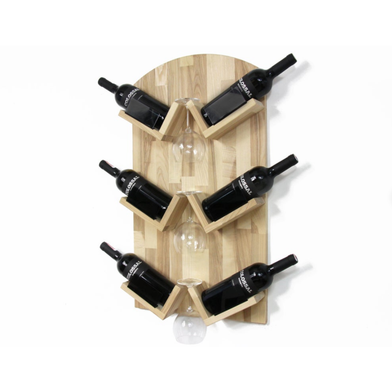 Wooden Wine Storage Supplier - JUNJI Rustic Wine Holder Wall Mounted Rack Lover Gift