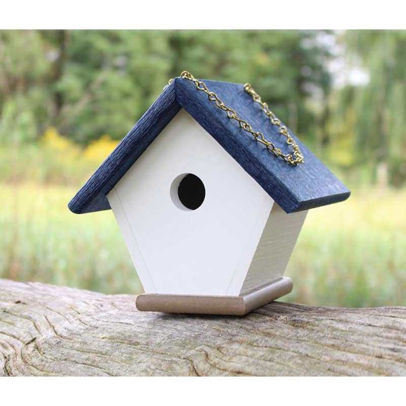 Hanging Bird House Factory - Handmade Wood Shed Birdhouse Outdoor Hanging Bird Cage