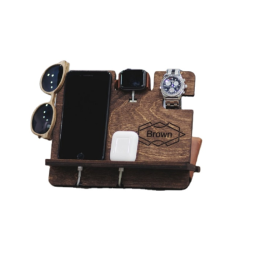 Phone Holder Factory - Wood Organize Phone Holder Smartphones Watch Holder Docking Station