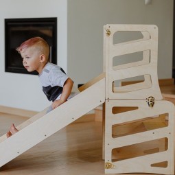 Montessori Furniture Factory - Kitchen Helper Foldable Kids Tower 3 in 1 Learning Stool