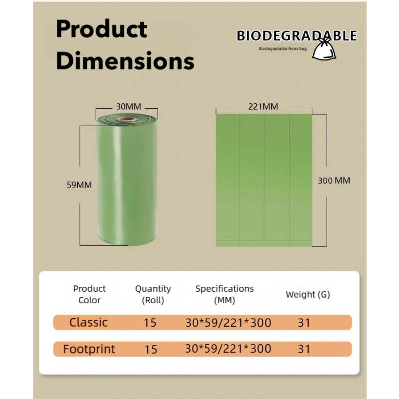 Poop Bags Factory - Cornstarch Leak Proof Compostable