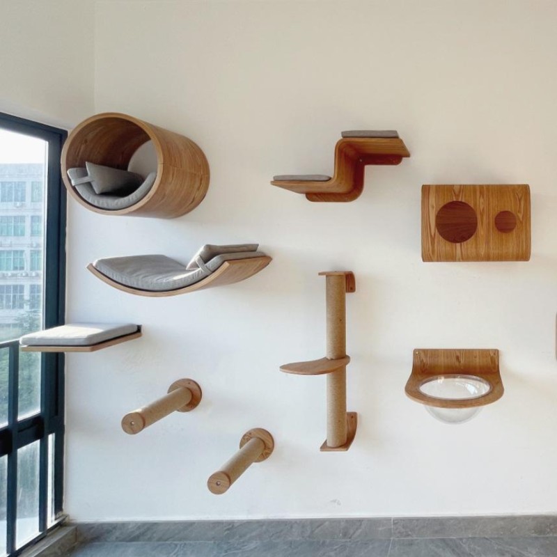Cat Tree Manufacturer - Solid Wood Wall Platform