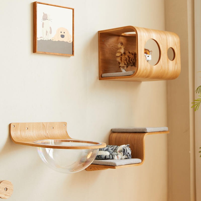 Cat Tree Manufacturer - Solid Wood Wall Platform