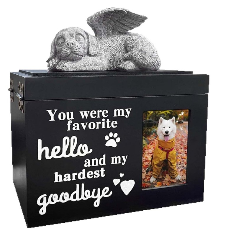 Wood Pet Urns Supplier - Large Memory Box with Photo