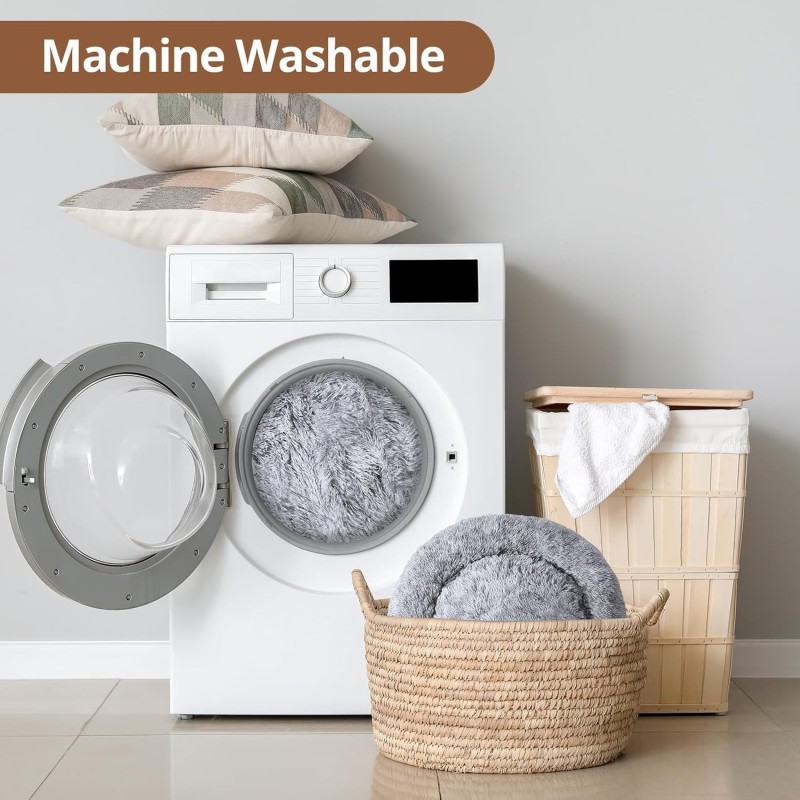 Pet Bed Manufacturer - Round Fluffy Plush Indoor