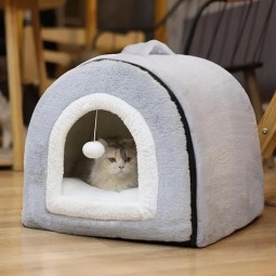 Cat Cave Bed Supplier - Luxury Plush Indoor House