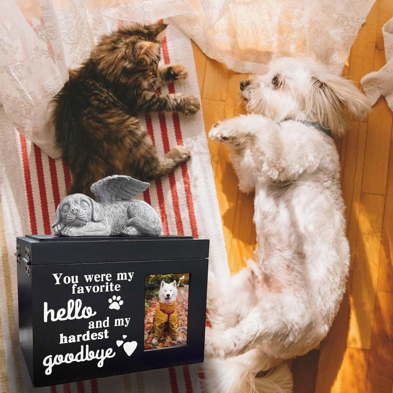 Wood Pet Urns Supplier - Large Memory Box with Photo