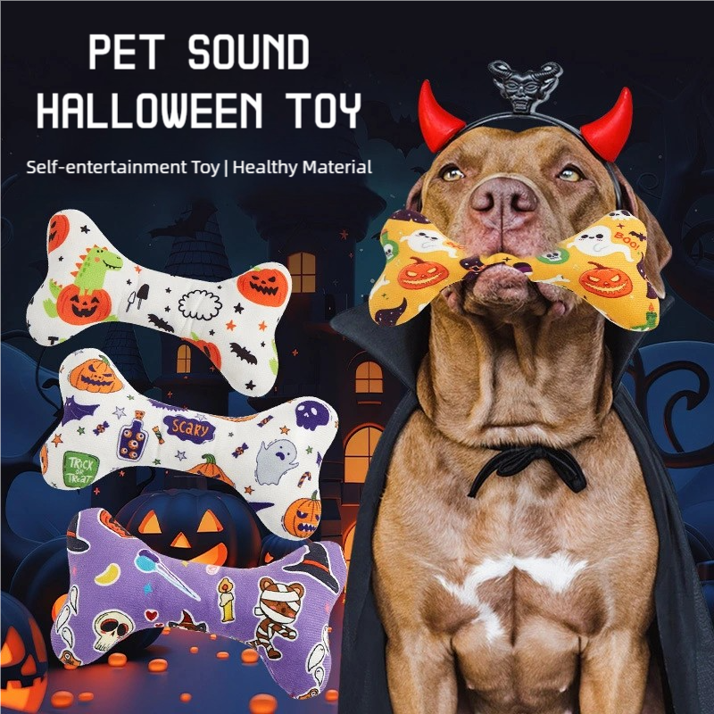 Pet Toy Manufacturer - Halloween Sound Plush Bone