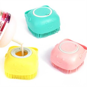 Pet Bath Brush Manufacturer - Silicone with Shampoo Box