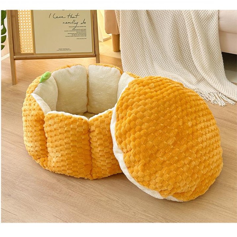 Pet Mat Supplier - Halloween Pumpkin Nest Bed
