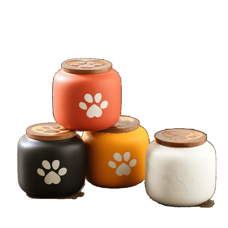 Ceramic Pet Urn Supplier - Cute Print Airtight Custom