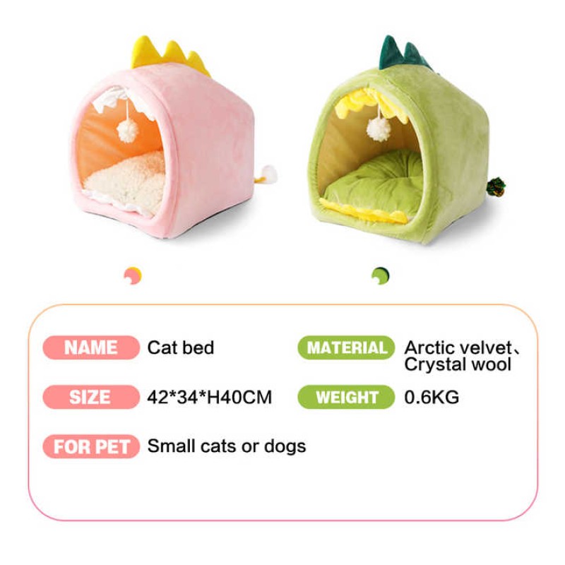 Cat Cave Bed Factory - Cute Dinosaur Design Pet House