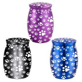 Metal Memorial Urn Manufacturer - Paw Print Ashes Container
