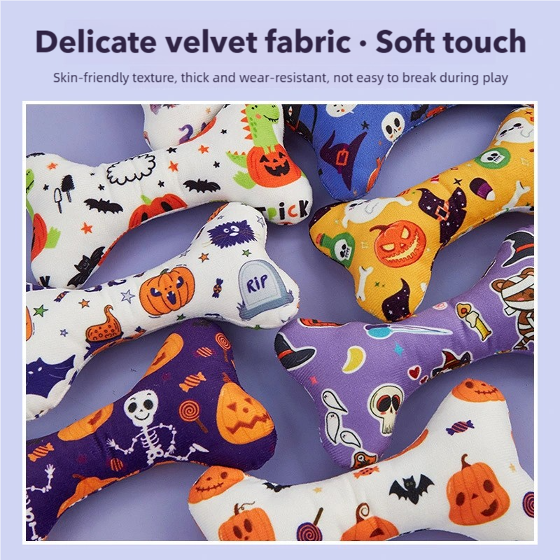 Pet Toy Manufacturer - Halloween Sound Plush Bone