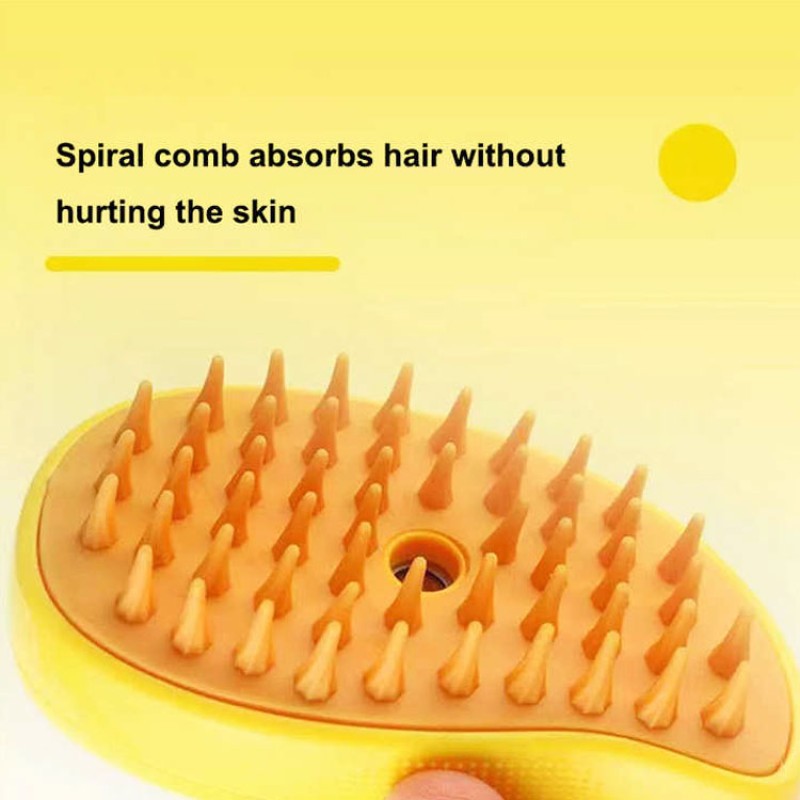 Pet Massage Brush Supplier - 3 in 1 Rechargeable Steamy
