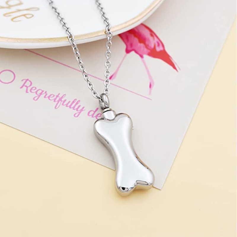 Pet Ashes Necklace Supplier - Bone Shape with Hair Storage