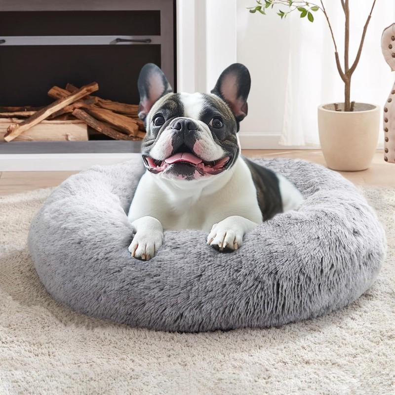Pet Bed Manufacturer - Round Fluffy Plush Indoor