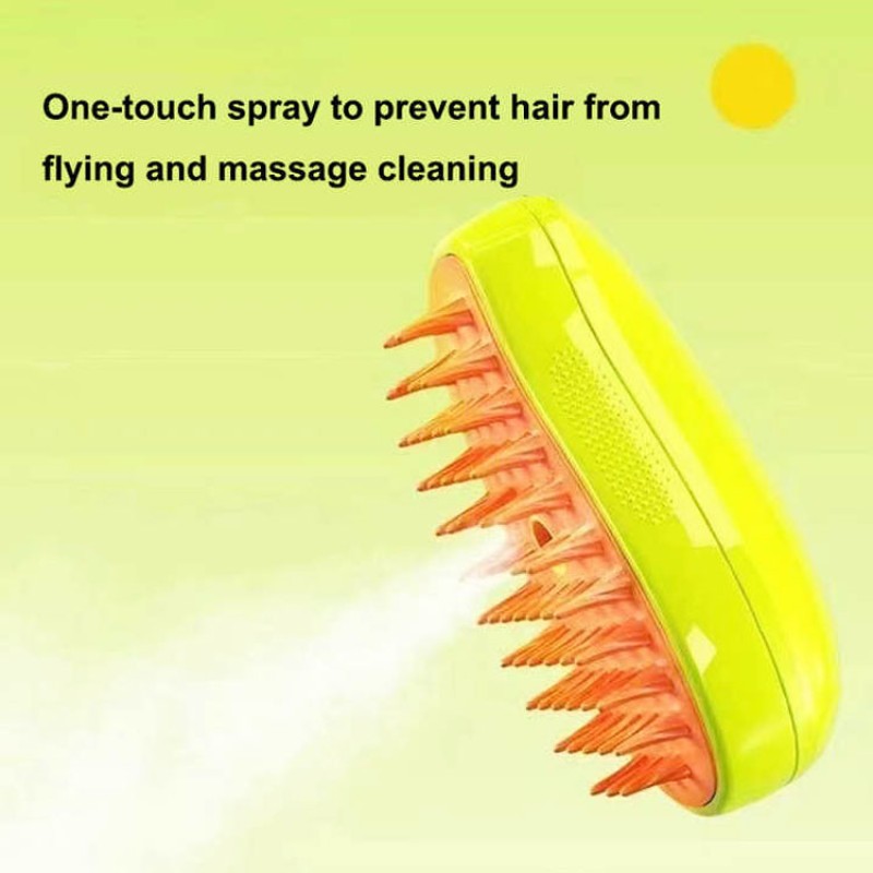 Pet Massage Brush Supplier - 3 in 1 Rechargeable Steamy