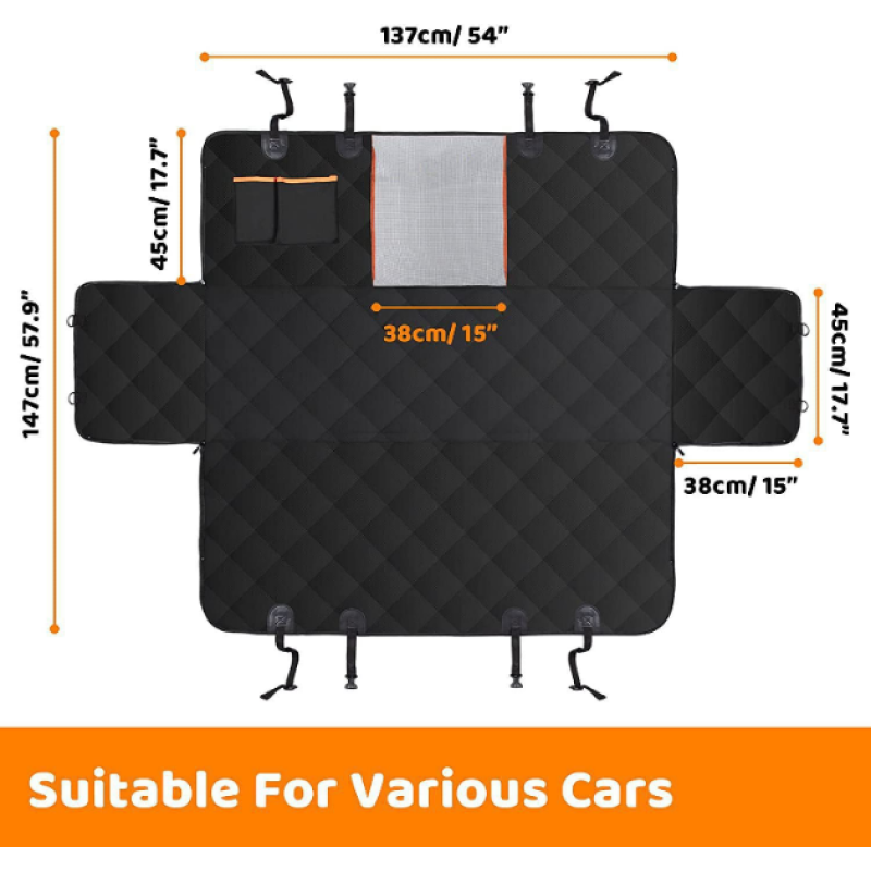 Pet Car Mat Supplier - Waterproof Hammock Mesh Pockets
