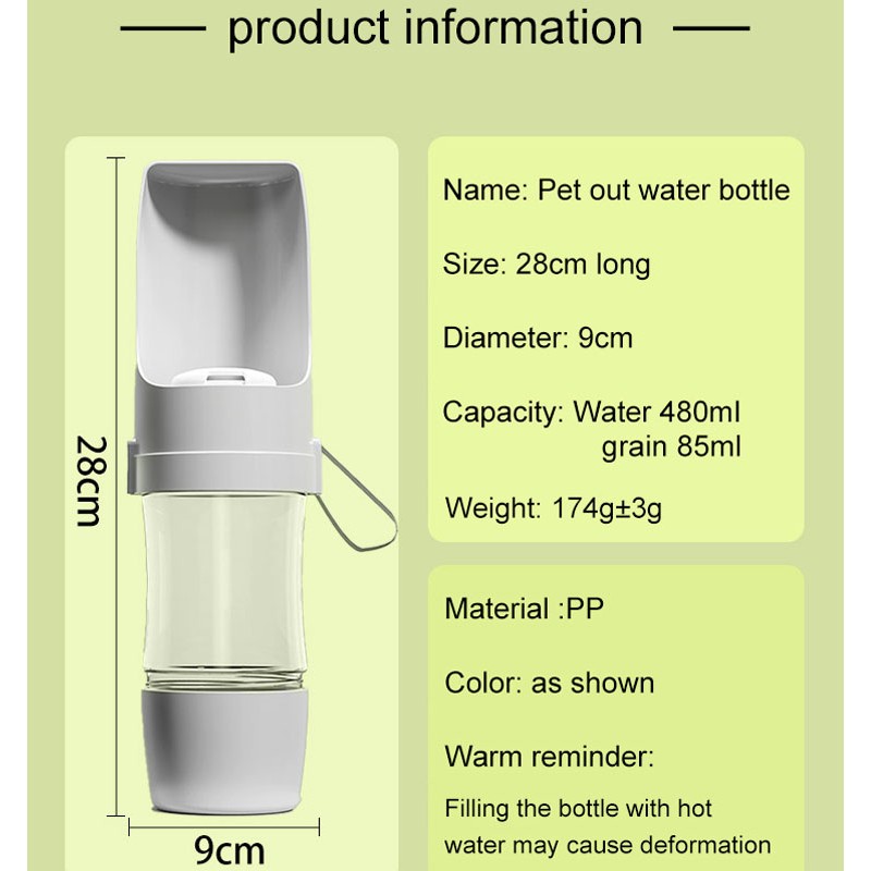 Pet Travel Bottle Supplier - Plastic Food Water Container