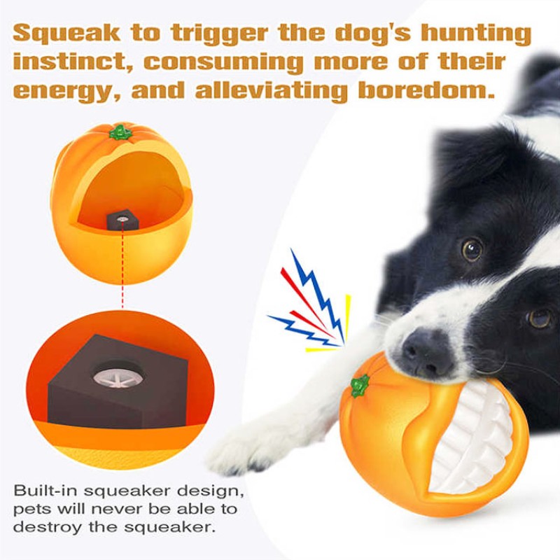 Pet Chew Toy Supplier - Squeaky Oranges Teeth Grinding