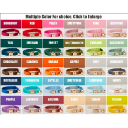 Cat Collar Manufacturer - Velvet Engraving Metal Buckles