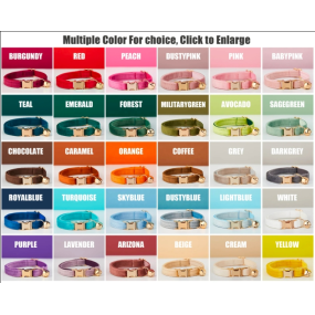 Cat Collar Manufacturer - Velvet Engraving Metal Buckles